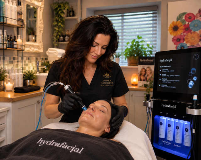 Rebecca doing Hydrafacial Treatment